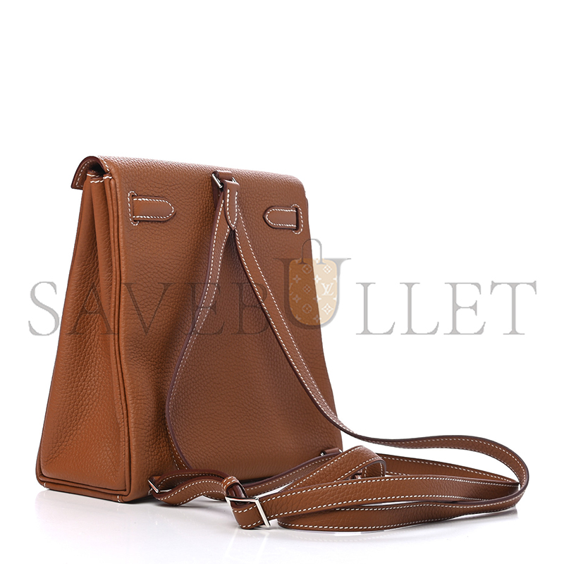 HERMES TAURILLON CLEMENCE KELLY ADO BACKPACK GOLD (23*22*10cm)